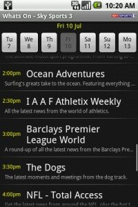 Whats On Android App screen shot 3