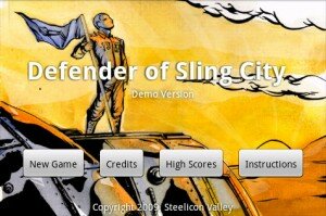 Defender of Sling City Android App screen shot