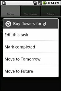 1TwoDo Android App screen shot 4