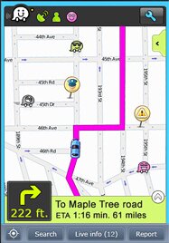 Waze Android App screen shot