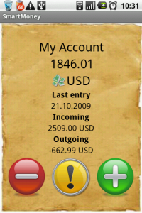 SmartMoney Android App screen shot 1