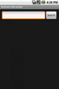 Remote Recorder Android App screen shot