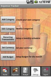 ExpenseTracker v6.2 Android App screen shot