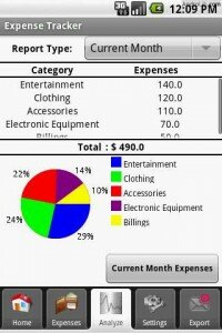 ExpenseTracker v6.2 Android App screen shot 3