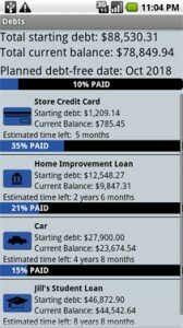 Pay Off Debt Android App screen shot 3