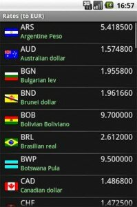 currency converter plus android app screen shot