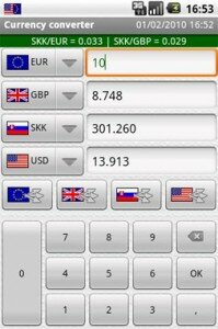 currency converter plus android app screen shot 2